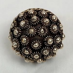 Vintage Silver Dome Ring Indian Jewelry